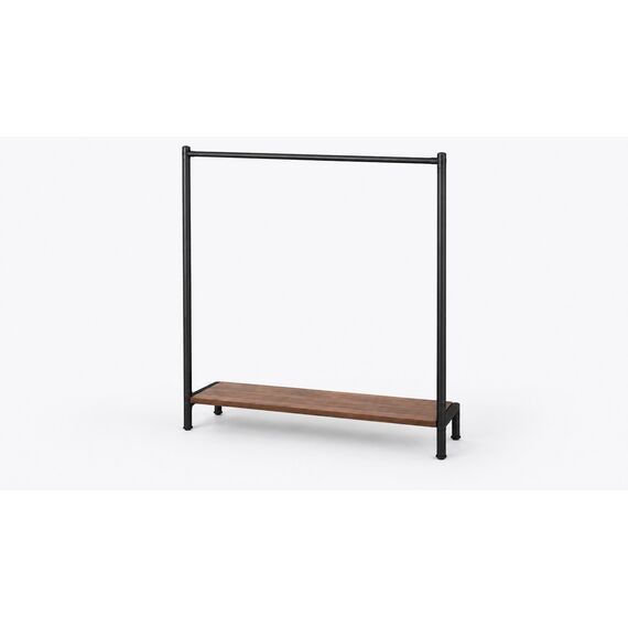 Zahir Freestanding Garment Rail with Shoe Shelf — design preview