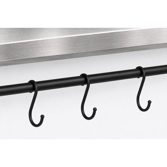 Naeem Wall-Mounted Pot Rack with Utensil Rail — design preview