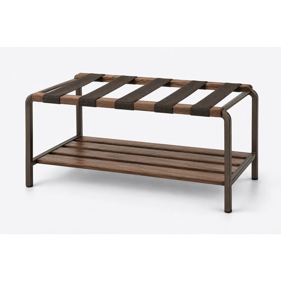 Saffron Hotel Luggage Bench with Shoe Shelf — design preview
