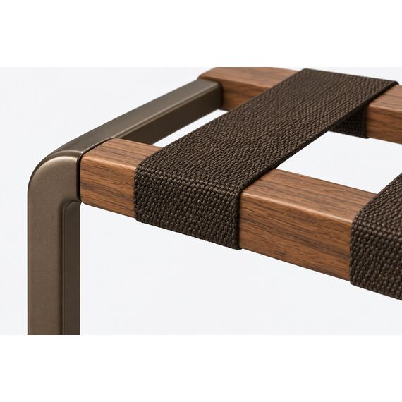 Saffron Hotel Luggage Bench with Shoe Shelf — design preview