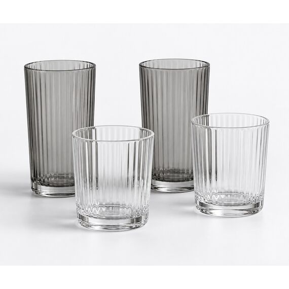 Nila Ribbed Borosilicate Glass Set — design preview