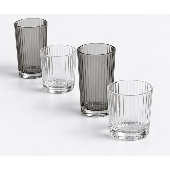 Nila Ribbed Borosilicate Glass Set — design preview