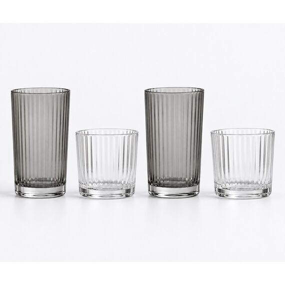 Nila Ribbed Borosilicate Glass Set — design preview