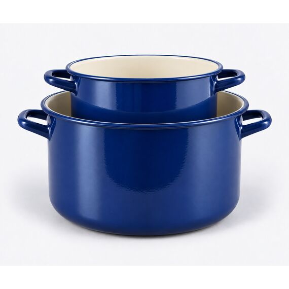 Raqs Enamel Stockpot Duo — design preview