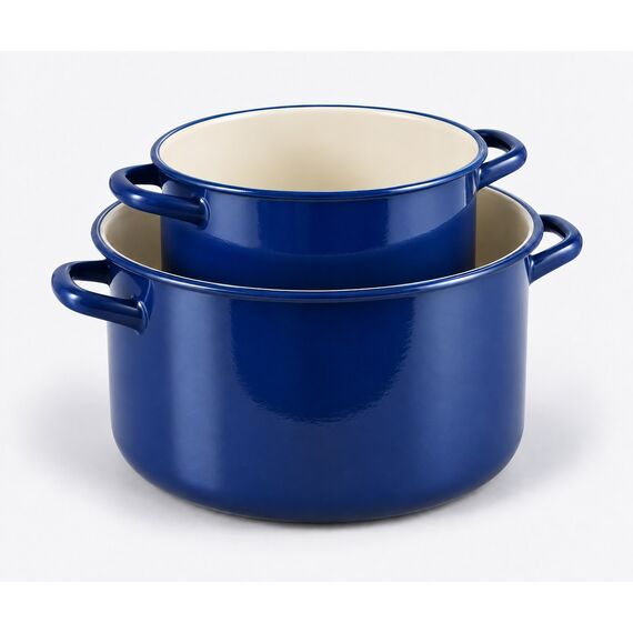 Raqs Enamel Stockpot Duo — design preview