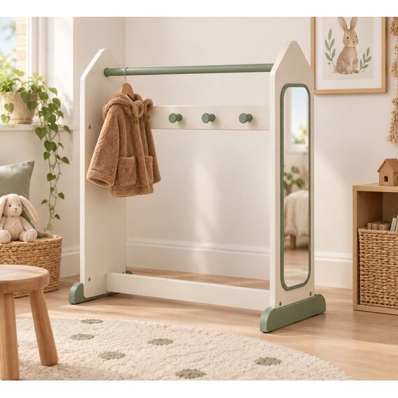 Nuri Kids Dress-Up Rail with Mirror — design preview
