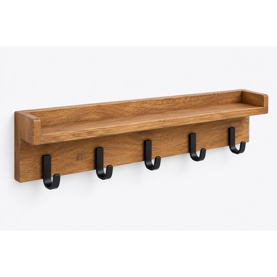 Cedar Wall Entry Rail with Parcel Ledge — design preview