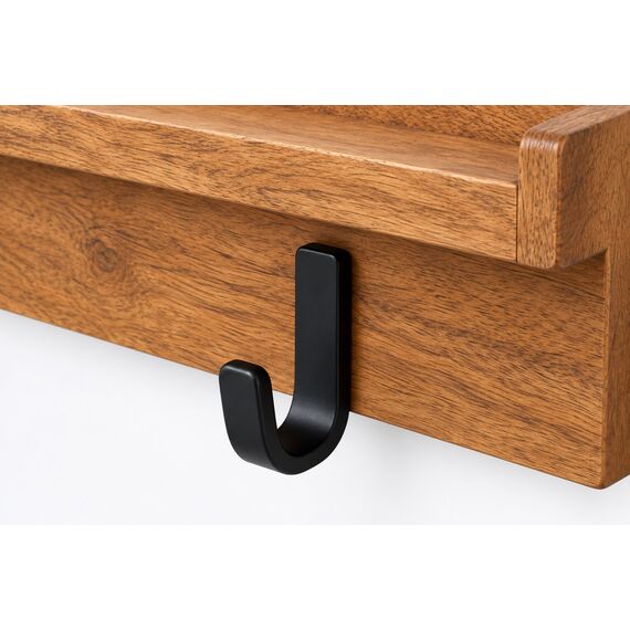 Cedar Wall Entry Rail with Parcel Ledge — design preview