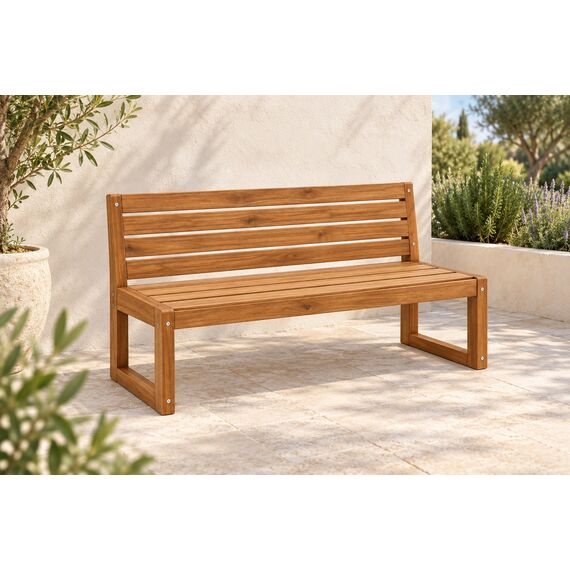 Sahil Teak-Style Garden Bench — design preview