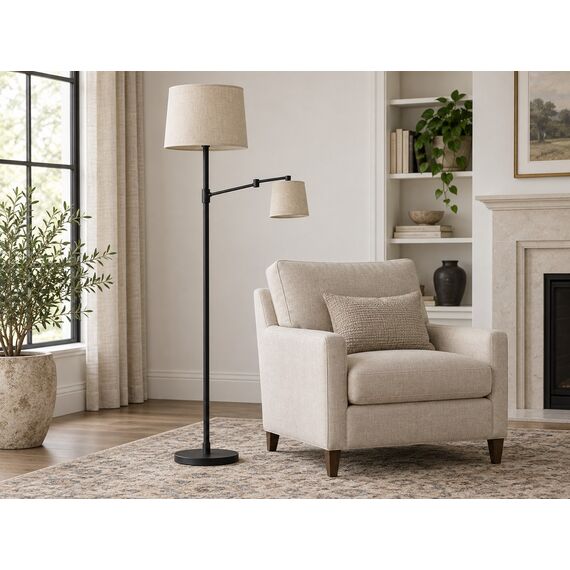 Aure Floor Lamp with Reading Arm — design preview