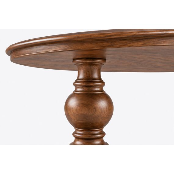 Chiniot Turned-Pedestal Dining Table — design preview