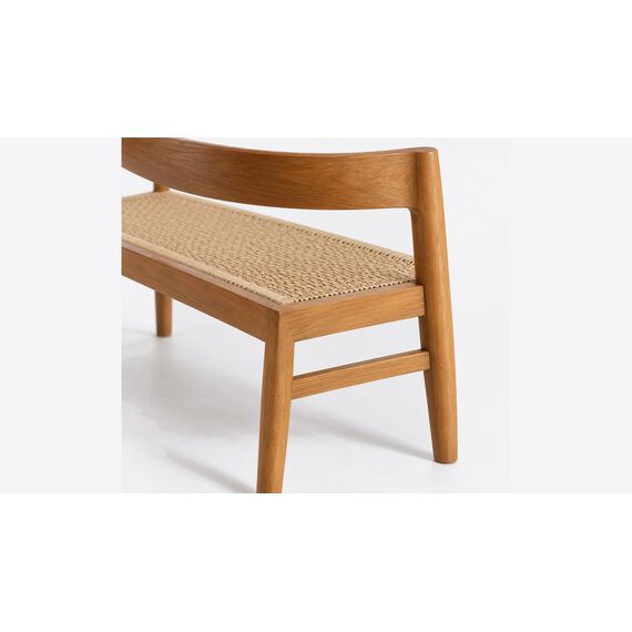 Baithak Curved-Back Dining Bench — design preview