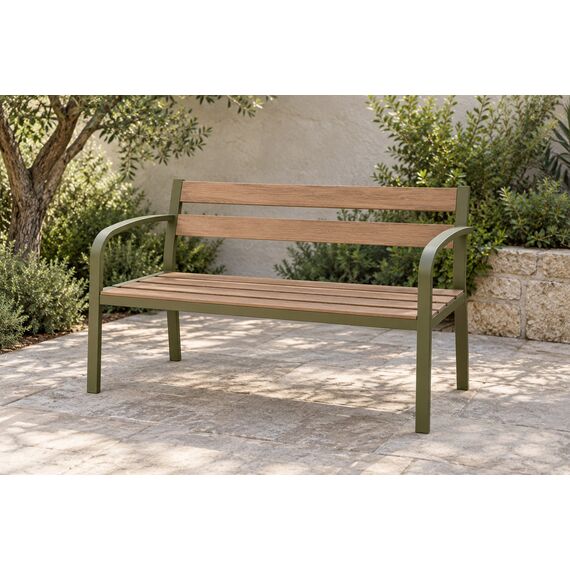 Kikar Twin-Rail Garden Bench — design preview