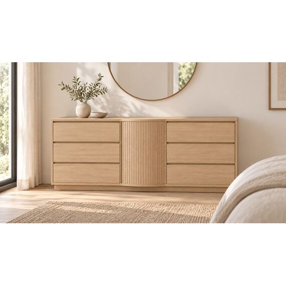 Nilofer Tambour Linen Dresser — design preview