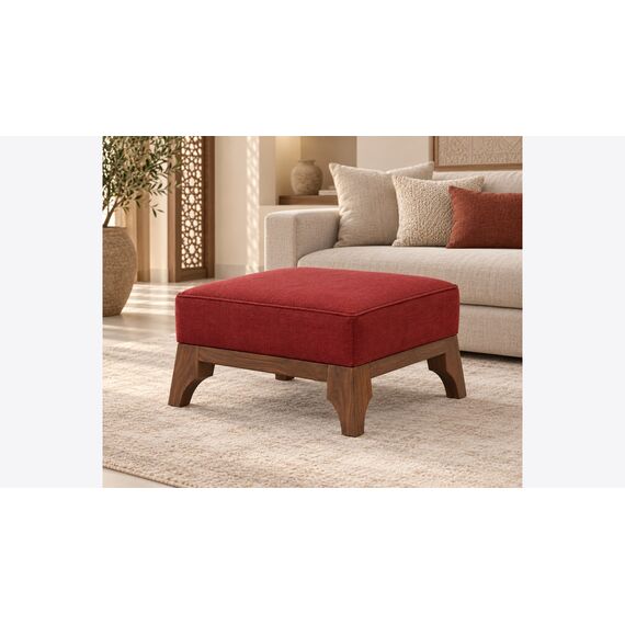 Mehrab Crescent-Leg Pouf Ottoman — design preview