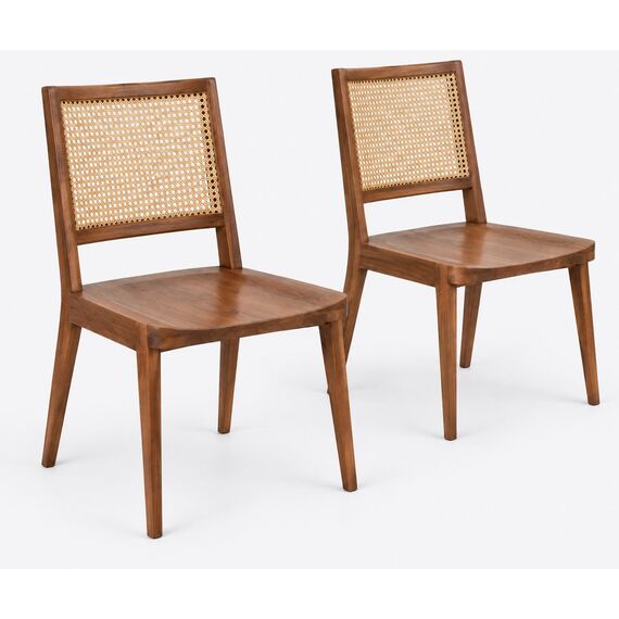 Gulzar Cane-Panel Dining Chair Pair — design preview