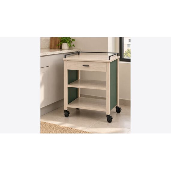 Mitti Two-Tone Kitchen Cart — design preview