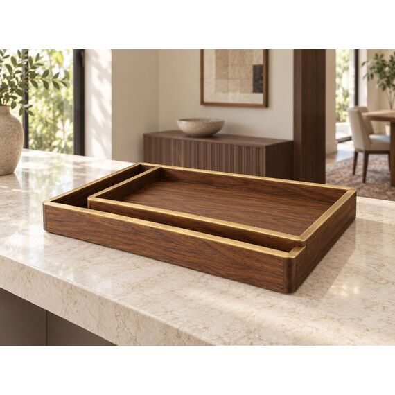 Rafiq Stackable Serving Tray Pair — design preview