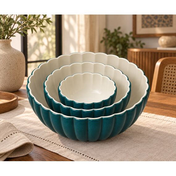 Katori Carved-Edge Serving Bowl Set — design preview