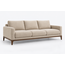Ayla three-seat sofa in a bright living room, front three-quarter view