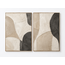 Pair of Sahar abstract wall art panels shown as a set