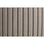 Macro detail of the ribbed warm-grey planter surface.