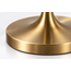 Detail view of the weighted base and metal finish of the candle holder set.