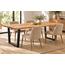 Mira dining table styled in a contemporary dining room