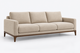 Ayla three-seat sofa in a bright living room, front three-quarter view